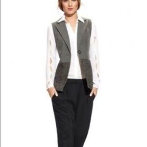 🍍CAbi Dress Tweed Over the Moon Vest size S EUC